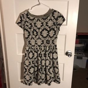 Black and silver floral dress with nice details